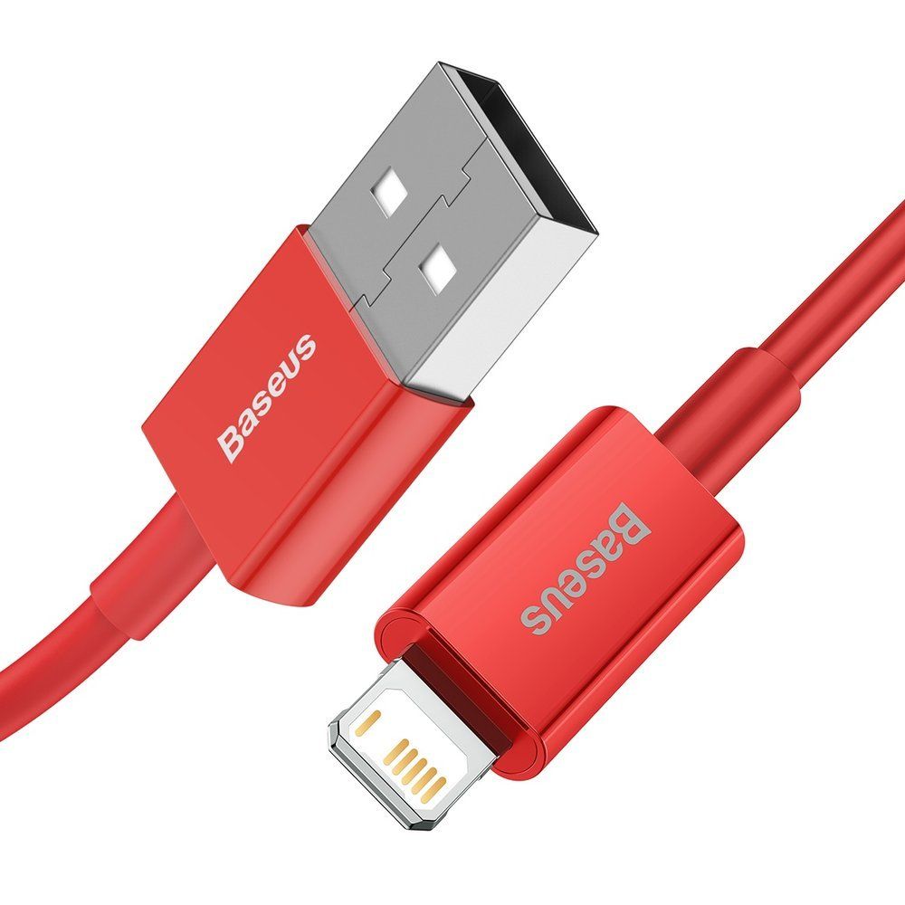 superior kabel przewód do iphone usb - lightning 2.4a 1m czerwony