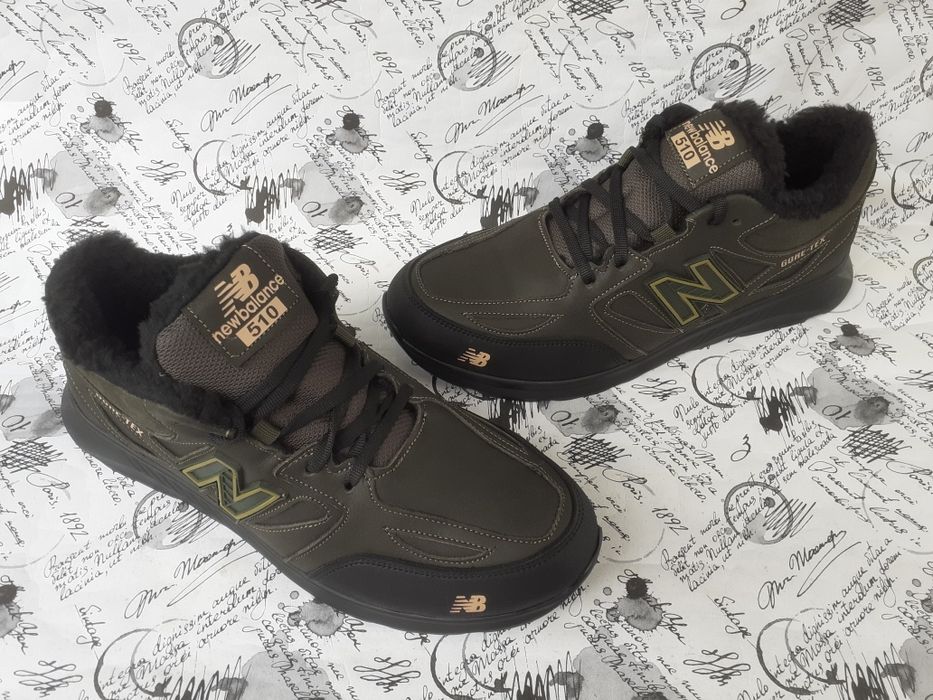 2 цвета NEW BALANCE 510 зимние кожаные кроссовки на меху красовки мех