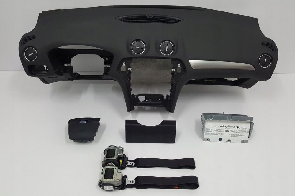 FORD MONDEO MK4 DESKA ROZDZIELCZA KONSOLA KOKPIT PULPIT PODUSZKI AIRBAG AIR BAG PASY KIT SET