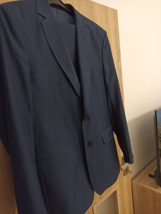 Garnitur Bruno Zinger 182/52/92 Jak Nowy Granat