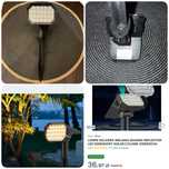 Lampa solarna 12 stuk - wbijana Reglektor, czujnik zmierzczu -