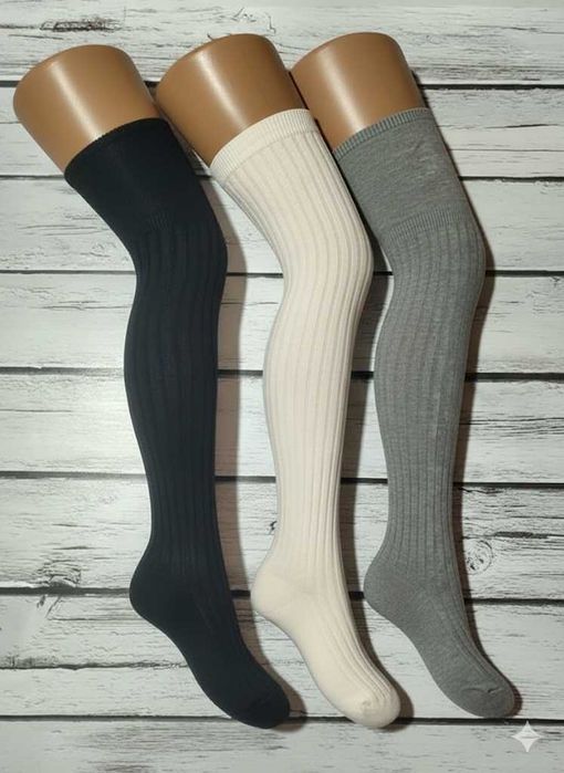 Гольфи ботфорти кашемірові теплі чорні сірі чулки жіночі заколінки