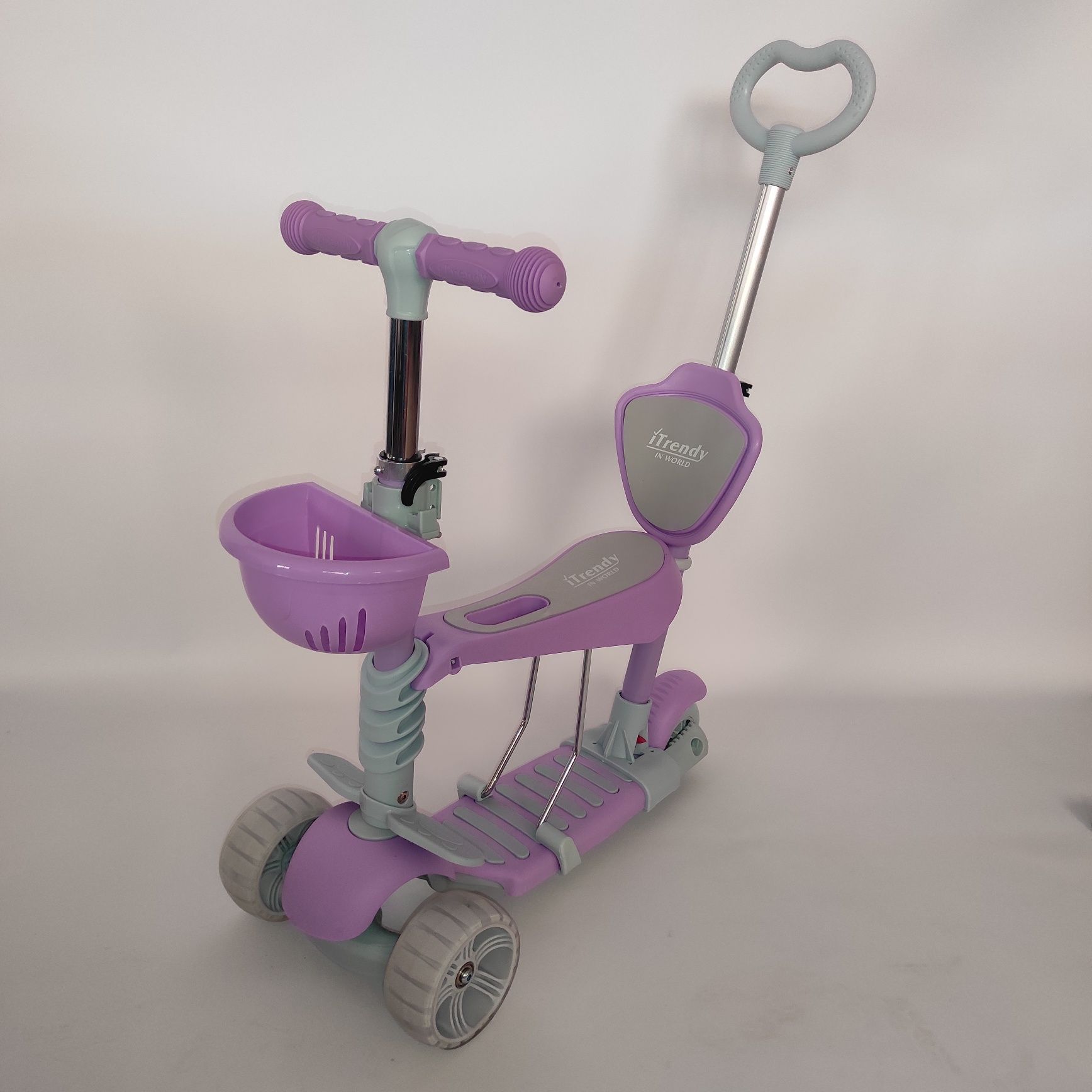 Детский Самокат Scooter Smart 5в1 смарт колеса светящие, детям от 1год