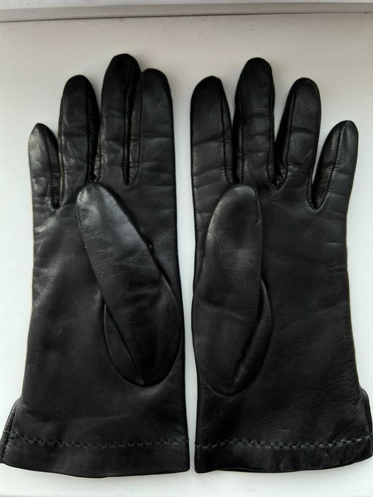 Жіночі шкіряні рукавички на натуральному хутрі (р.7)