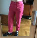 Czerwone Spodnie typu mom jeans retro vintage