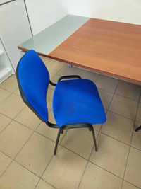 trzy krzesła niebieskie biurowe !!!