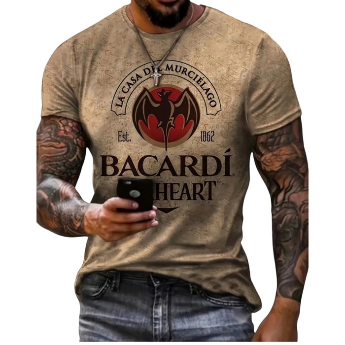 Колекційна чоловіча футболка у ретро стилі Bacardi Oakheart. 5XL