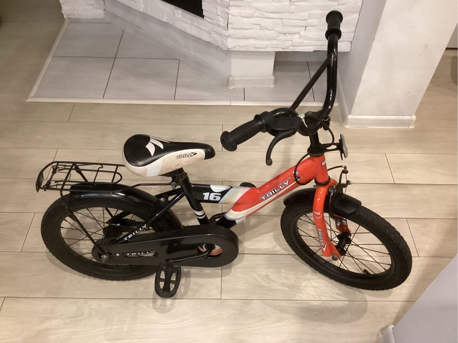 Rower, rowerek trilly 16” plus uchwyt do podtrzymywania jazdy