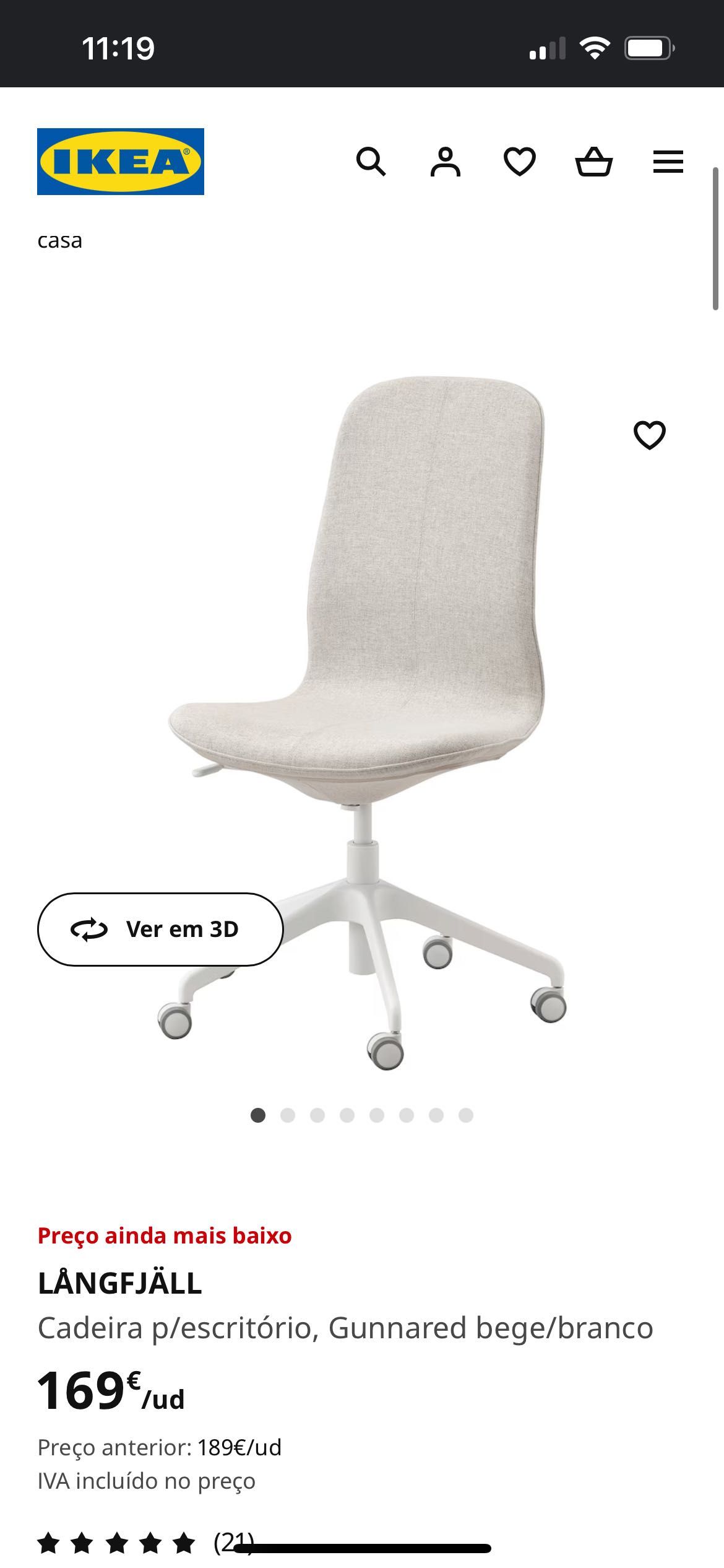 Cadeira Ikea LÅNGFJÄLL
