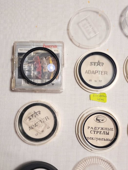 Zestaw filtrów fotograficznych - 52 mm - 7 sztuk + osłona i adapter