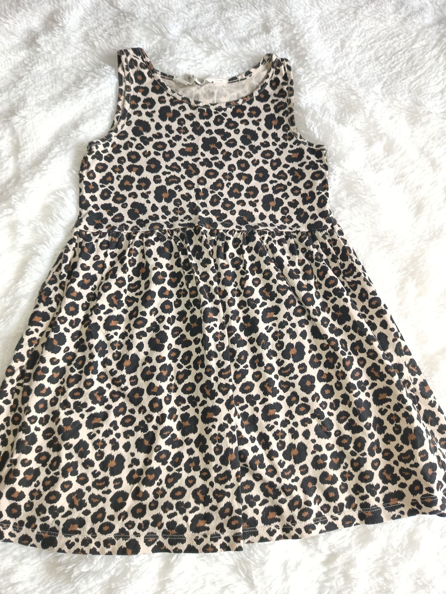 Sukienka panterka h&m 110/116 dla dziewczynki