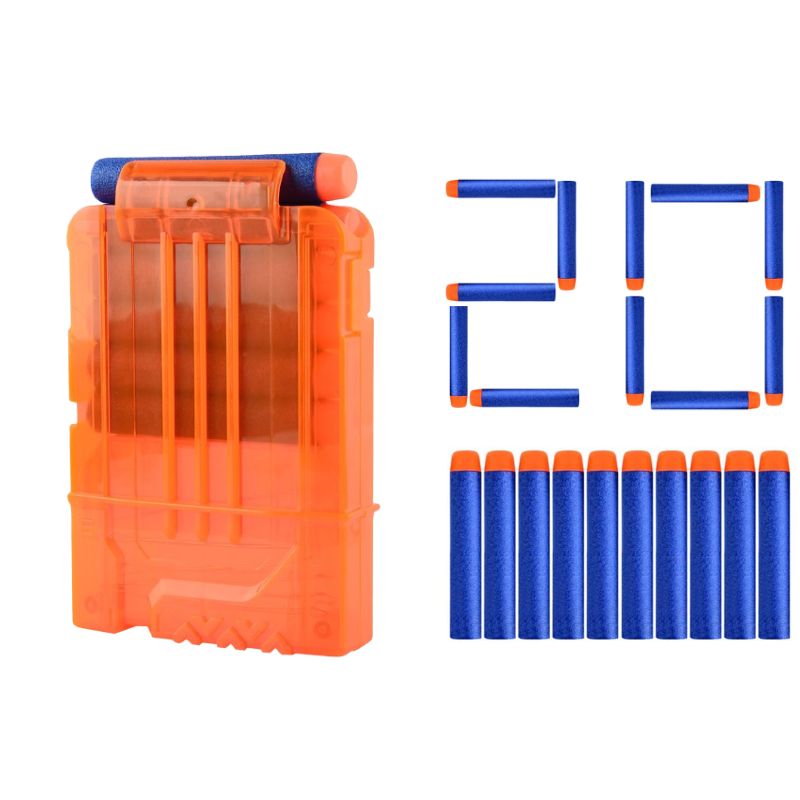 Magazynek do NERF wyrzutni + 20 strzałek zestaw