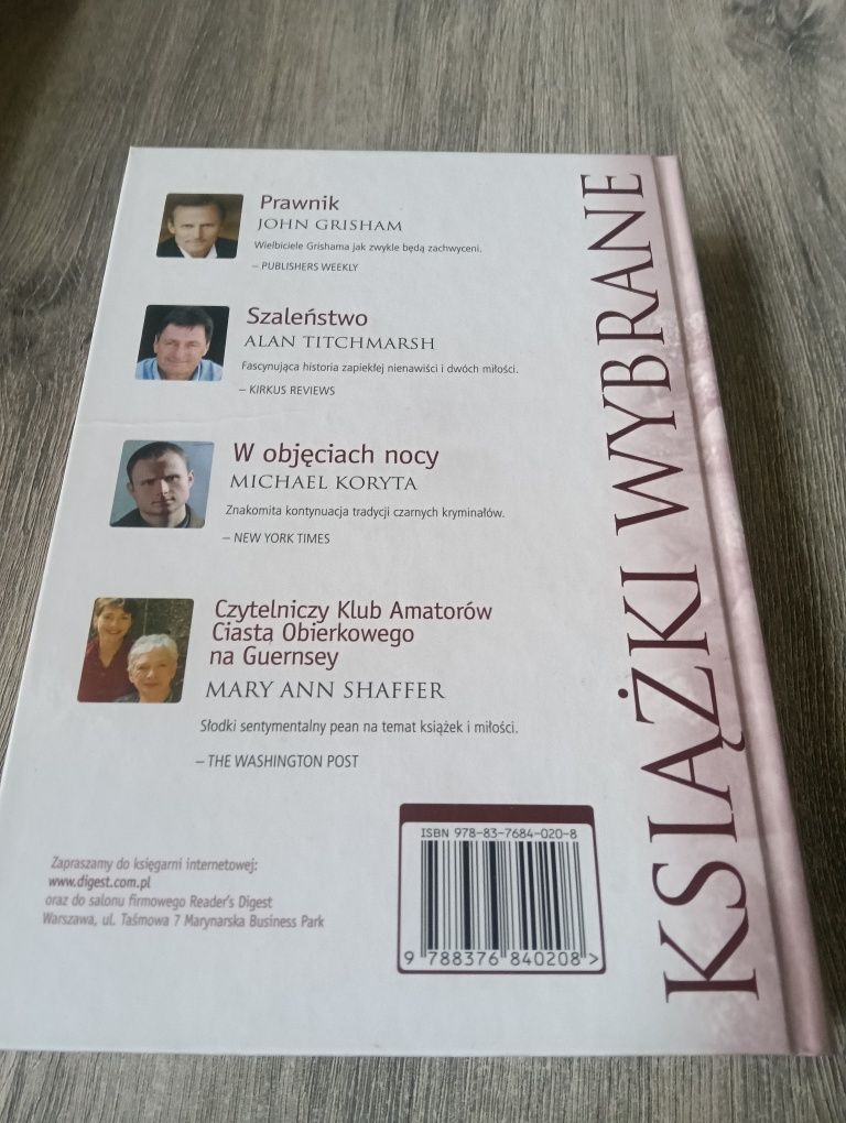 Książki wybrane Reader's Digest Grisham Shaffer Titchmarsh Koryta