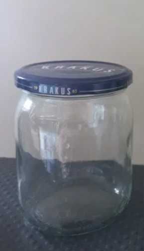 Słoiki 500ml z zakrętkami, używane.