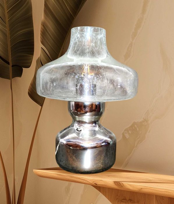 Lampa szklana , space age, vintage