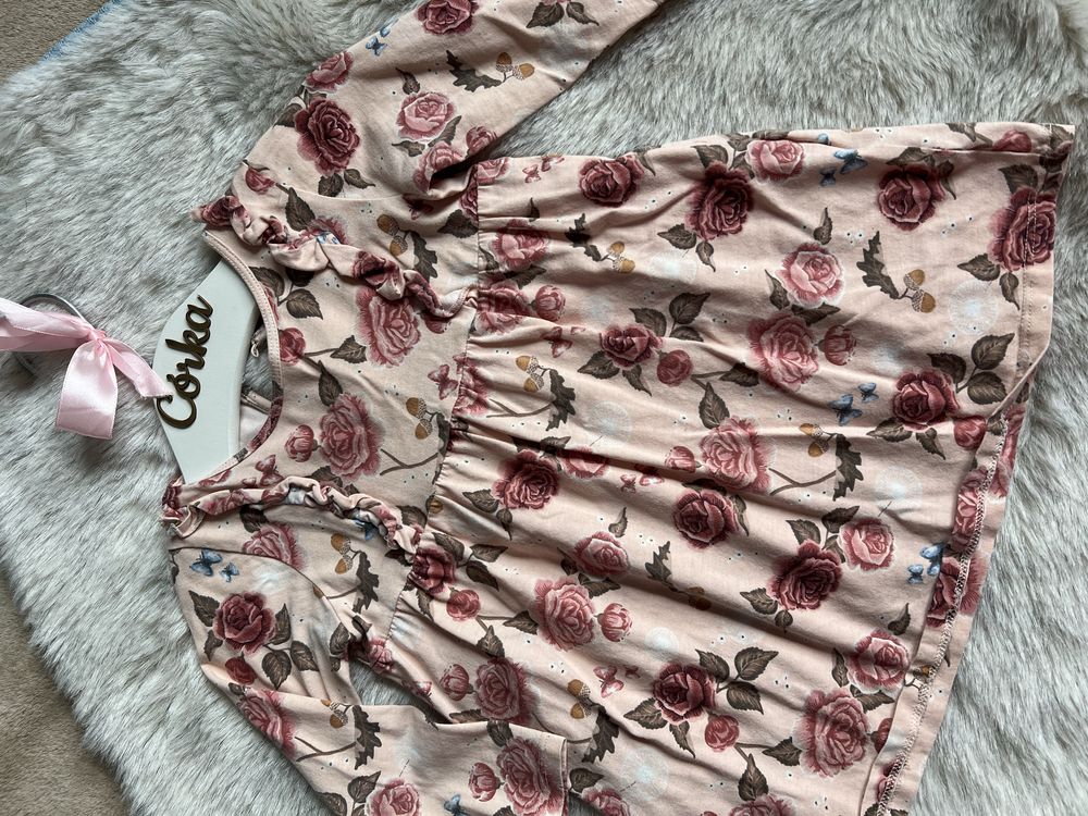 Sukienka dla dziewczynki w jesienny wzór 86 H&M