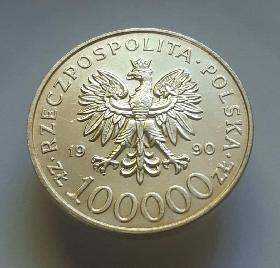 100 000 Solidarność, 1990 r.  srebro