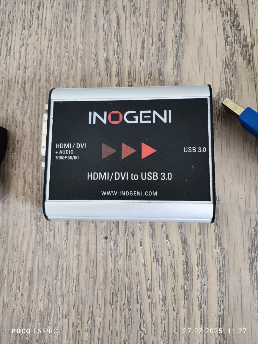 Плата відео захоплення Inogeni DVIUSB HDMI/DVI / USB 3.0 для стримінгу