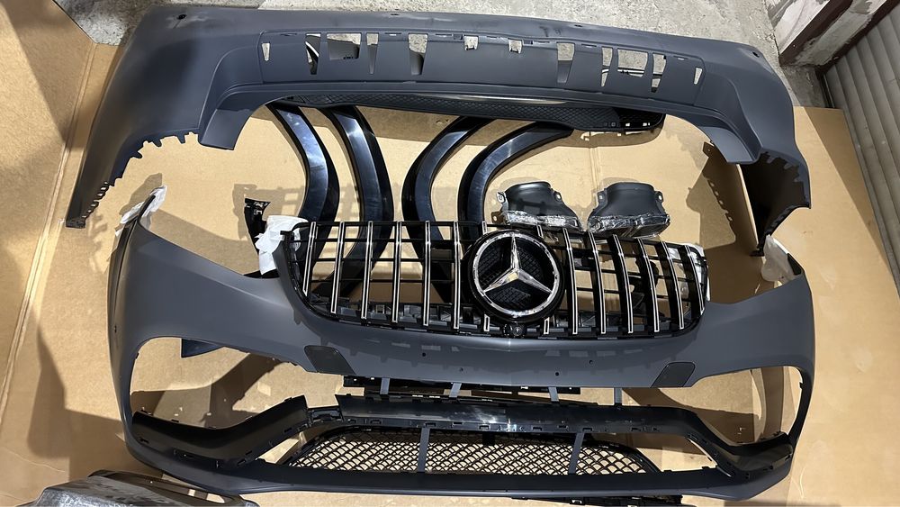 Обвес бампера решетка расширители Body kit Mercedes GLS 63 AMG X166