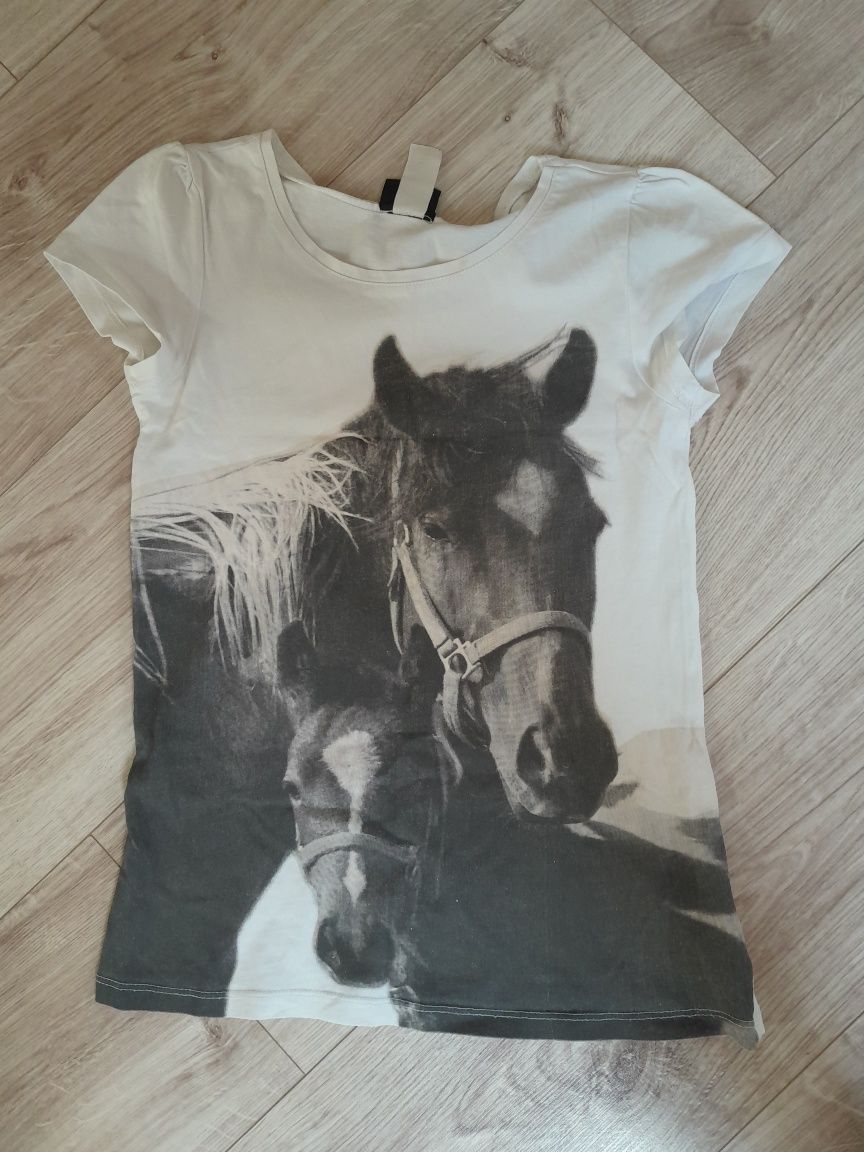 Koszulka w konia XS H&M