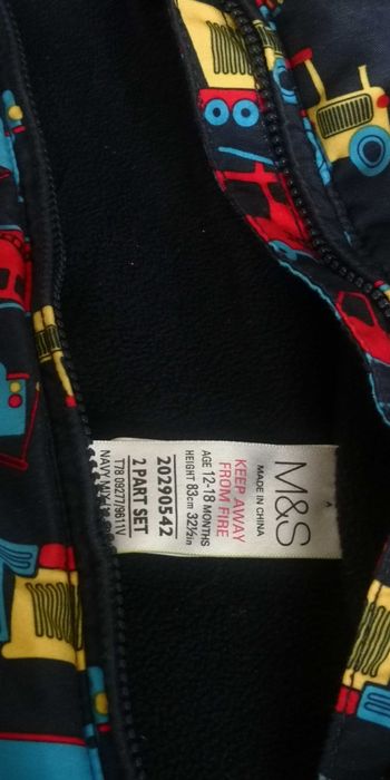 Kombinezon dziecięcy ocieplany / Marks & Spencer/ 86 rozmiar