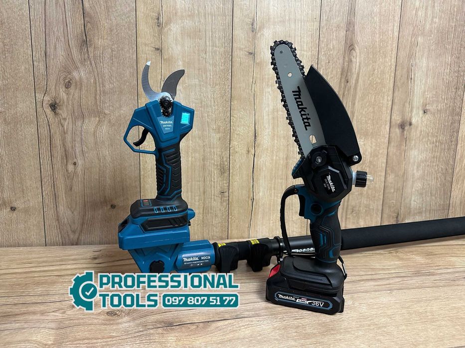 Садовой Набор 3в1 Makita Секатор DMT90BL Мини пилка DUC365 Удлинитель