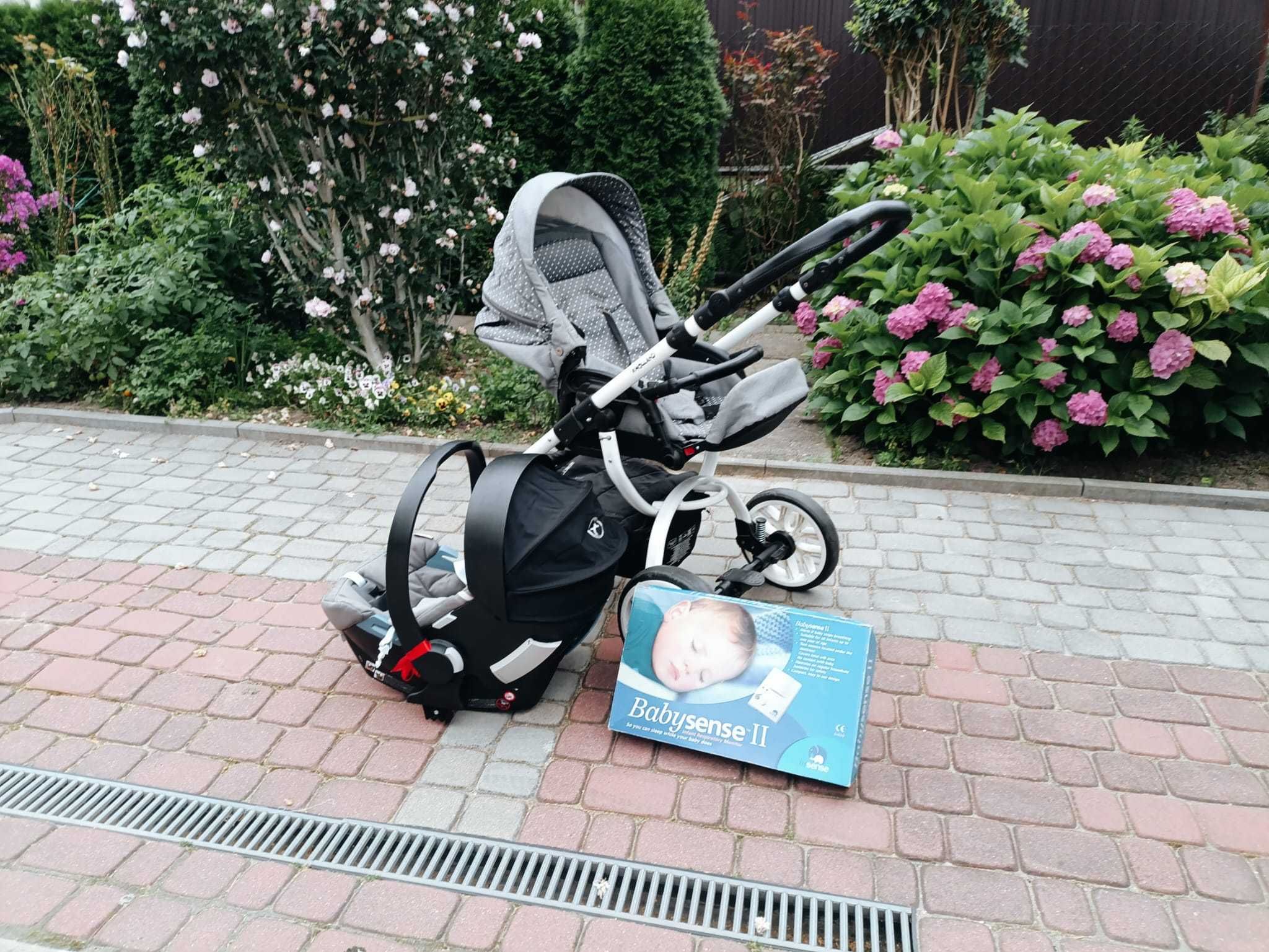 Wózek Bebetto 2w1 + Cybex + Babysense