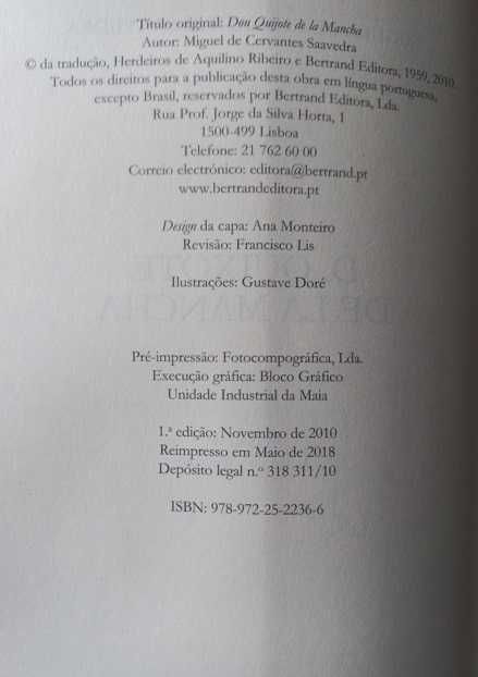 D. Quixote de La Mancha - Aquilino Ribeiro e Miguel de Cervantes;