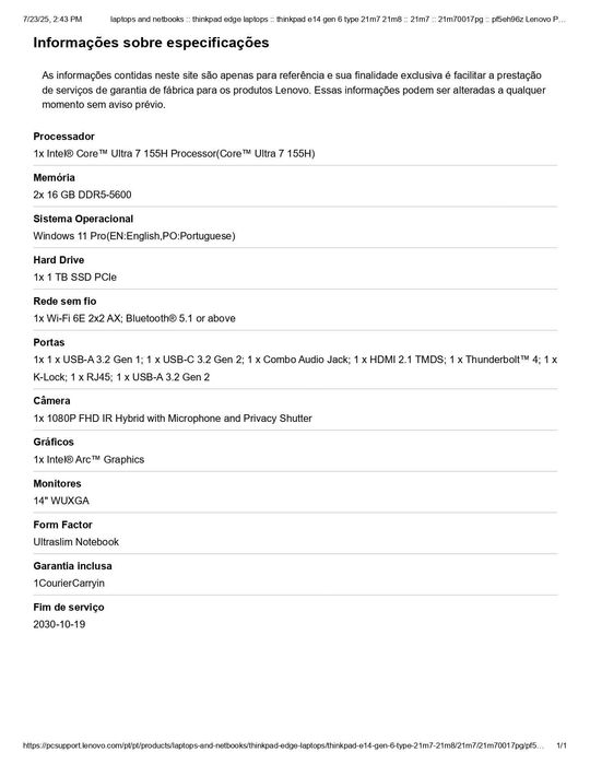 Lenovo ThinkPad E14 (Gen 6)