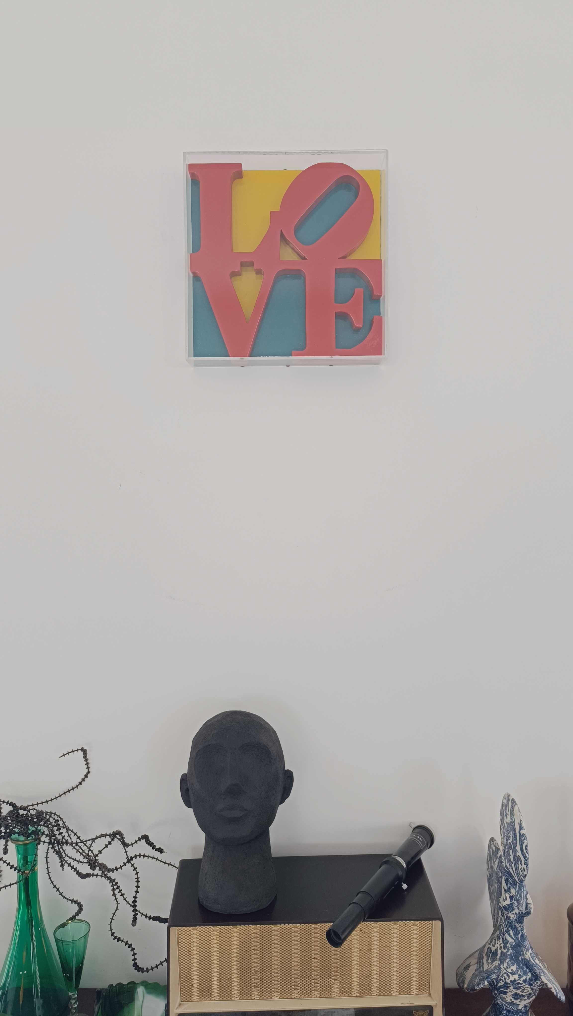 Quadro escultura arte contemporânea LOVE