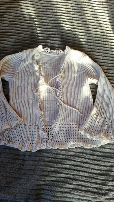 Sweterek ażurowy biały 146