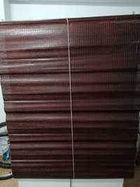 2 x estores em bambu (110 cm x 135 + 102 cm x 135 cm) castanhas