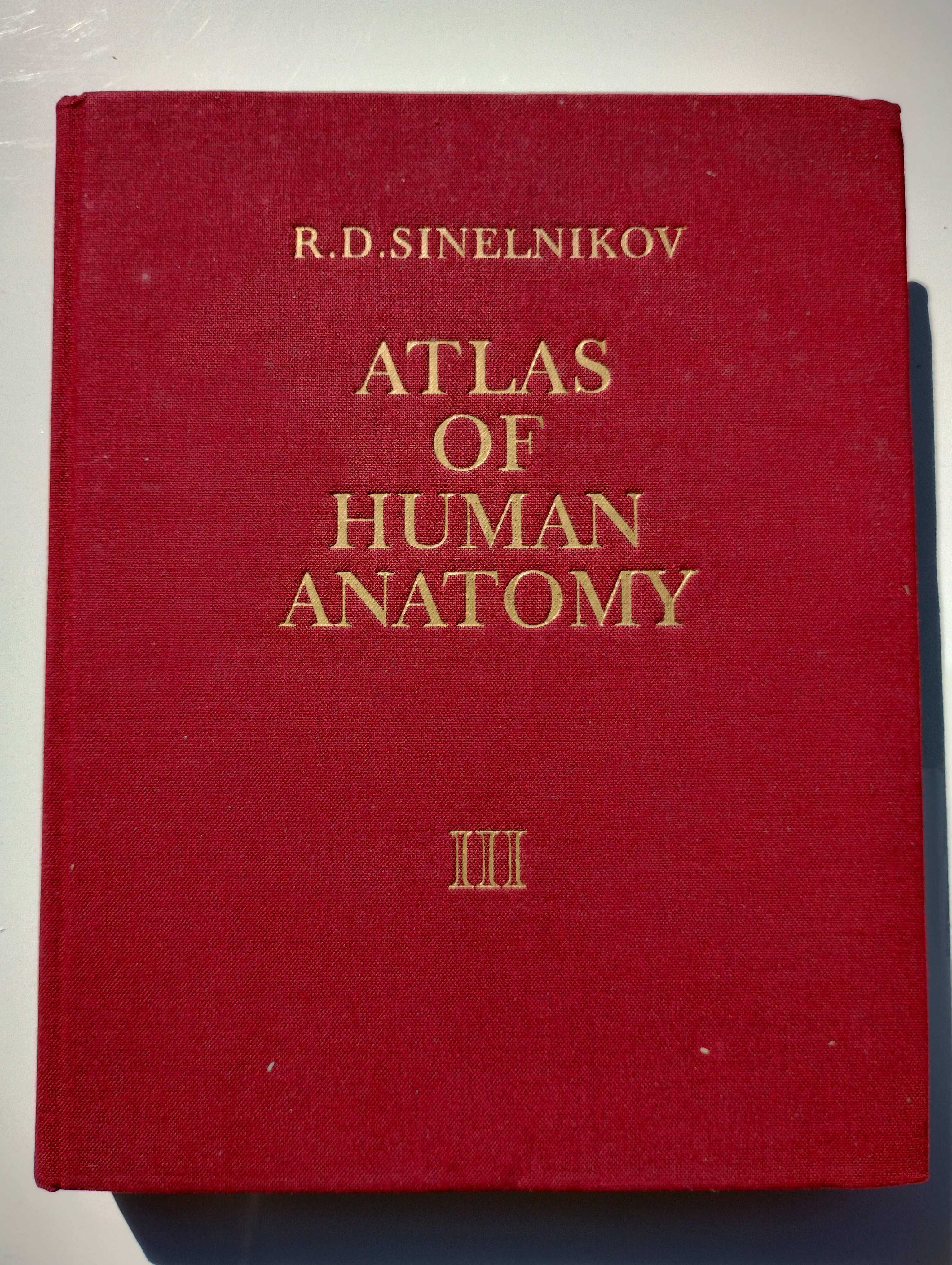 ATLAS OF HUMAN ANATOMY R.D.Sinelnikov komplet, 1, 2 i 3 tom