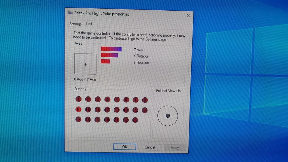 Saitek/Logitech flight yoke wolant joystick