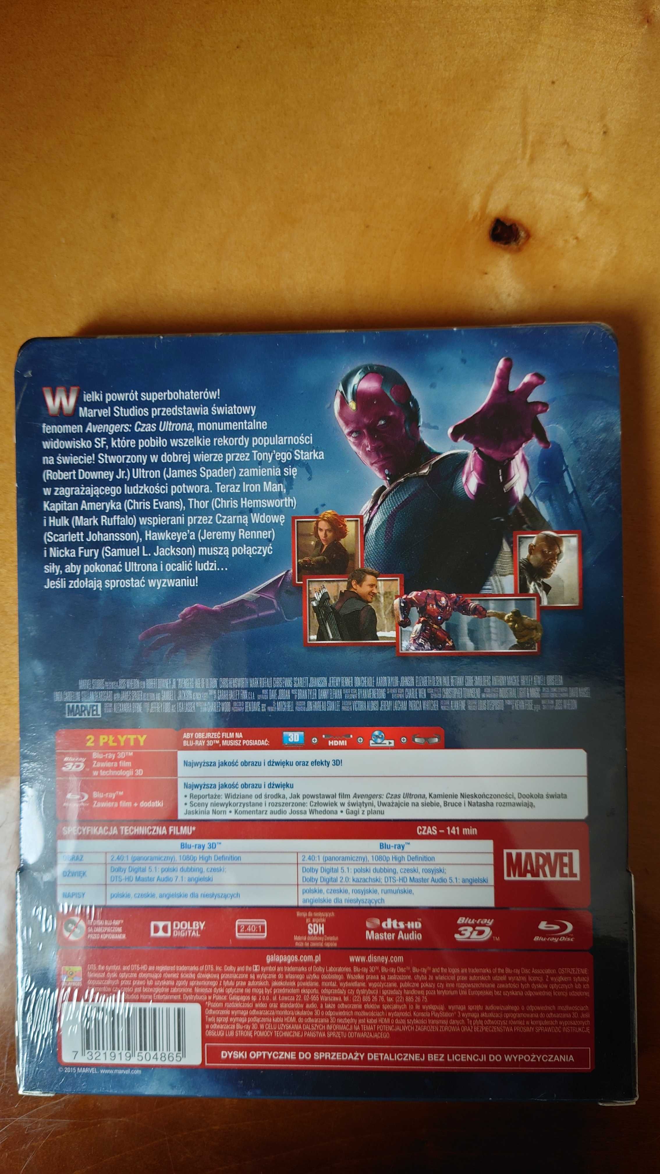 MCU - Avengers - Czas Ultrona - Blu-Ray - Steelbook