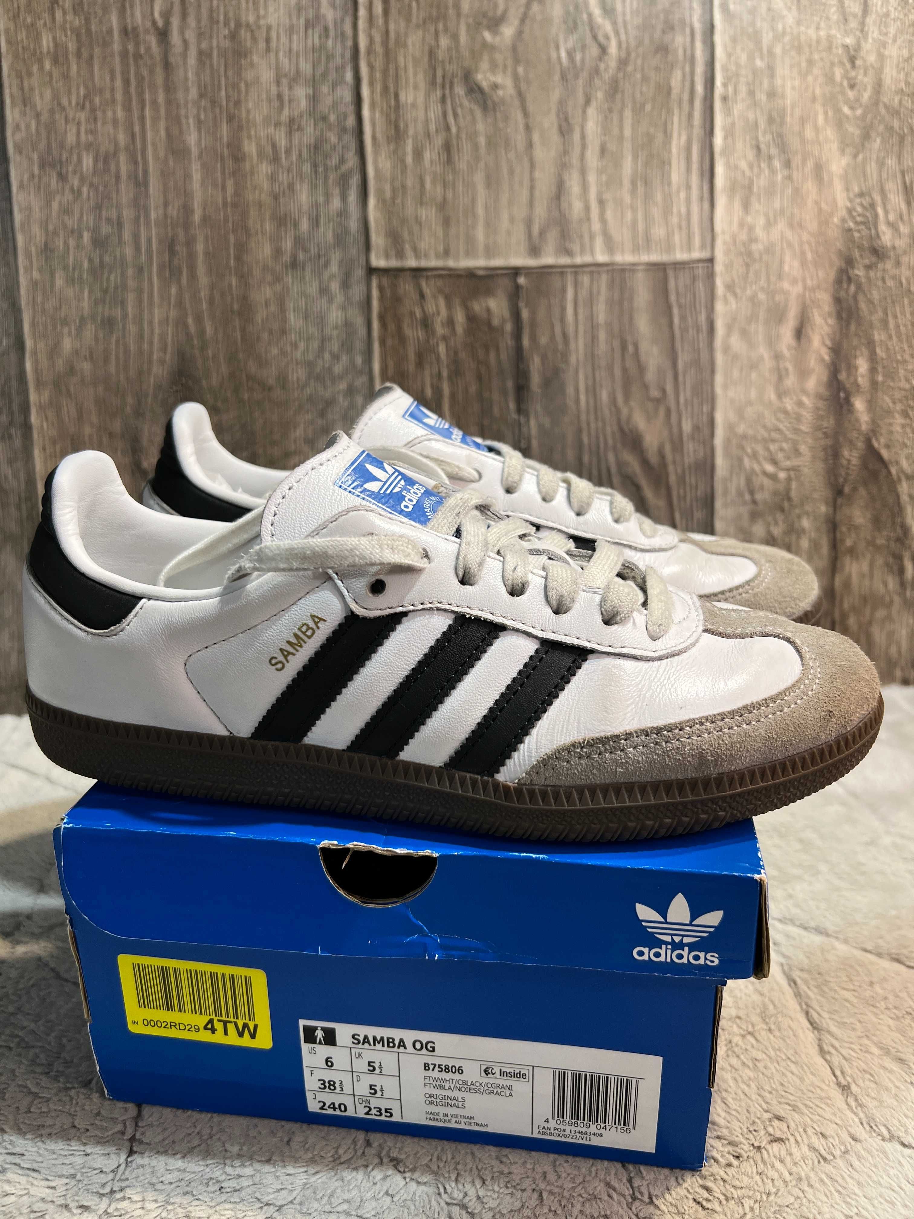 Białe buty Adidas Samba 38,5