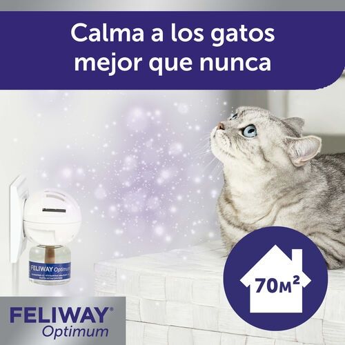 Difusor + 3 recargas Feliway Optimum (anti-stress para gatos)