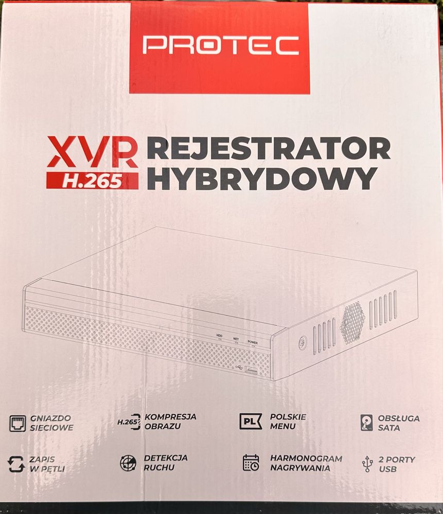 Zestaw monitoringu 4xkamera 8mpx rejestrator 1TB monitoring