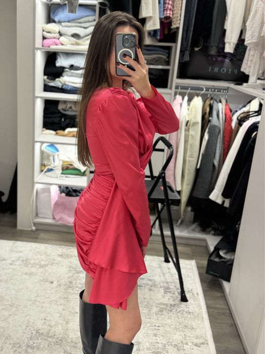 Рожева вечірня сукня з шовку/ розовое шолковое вечернее рлатье