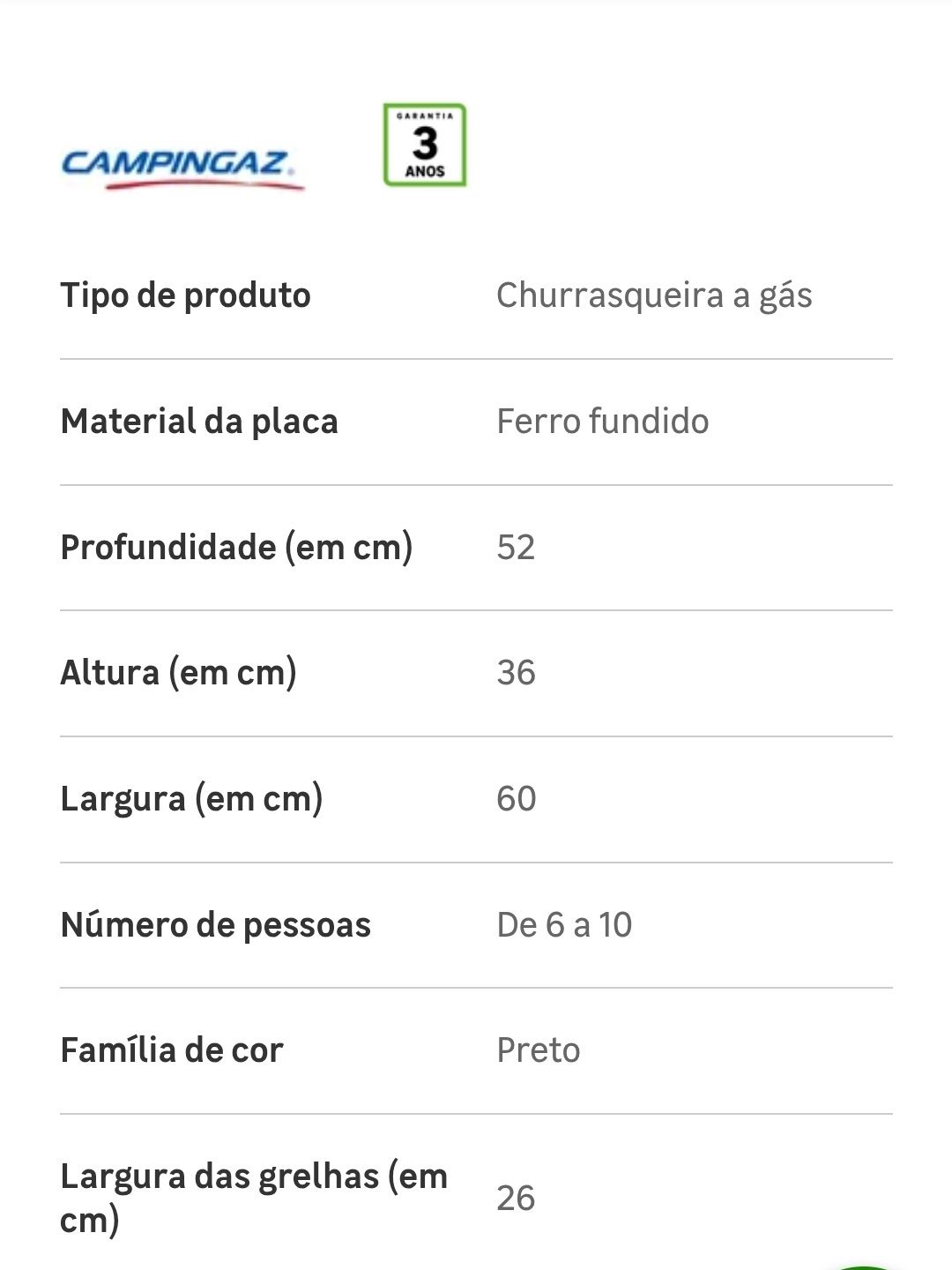 Barbecue a gás portátil Campingaz Attitude 2go c/ garantia