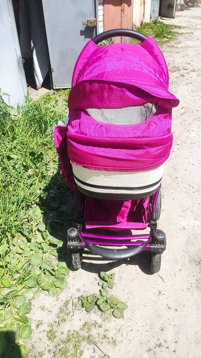 Коляска дитяча 2 в 1 для дівчинки