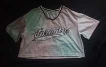 Oversize koszulka crop top