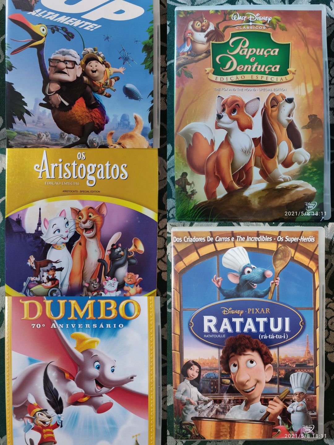 Conjunto 5 filmes de animação DVD originais