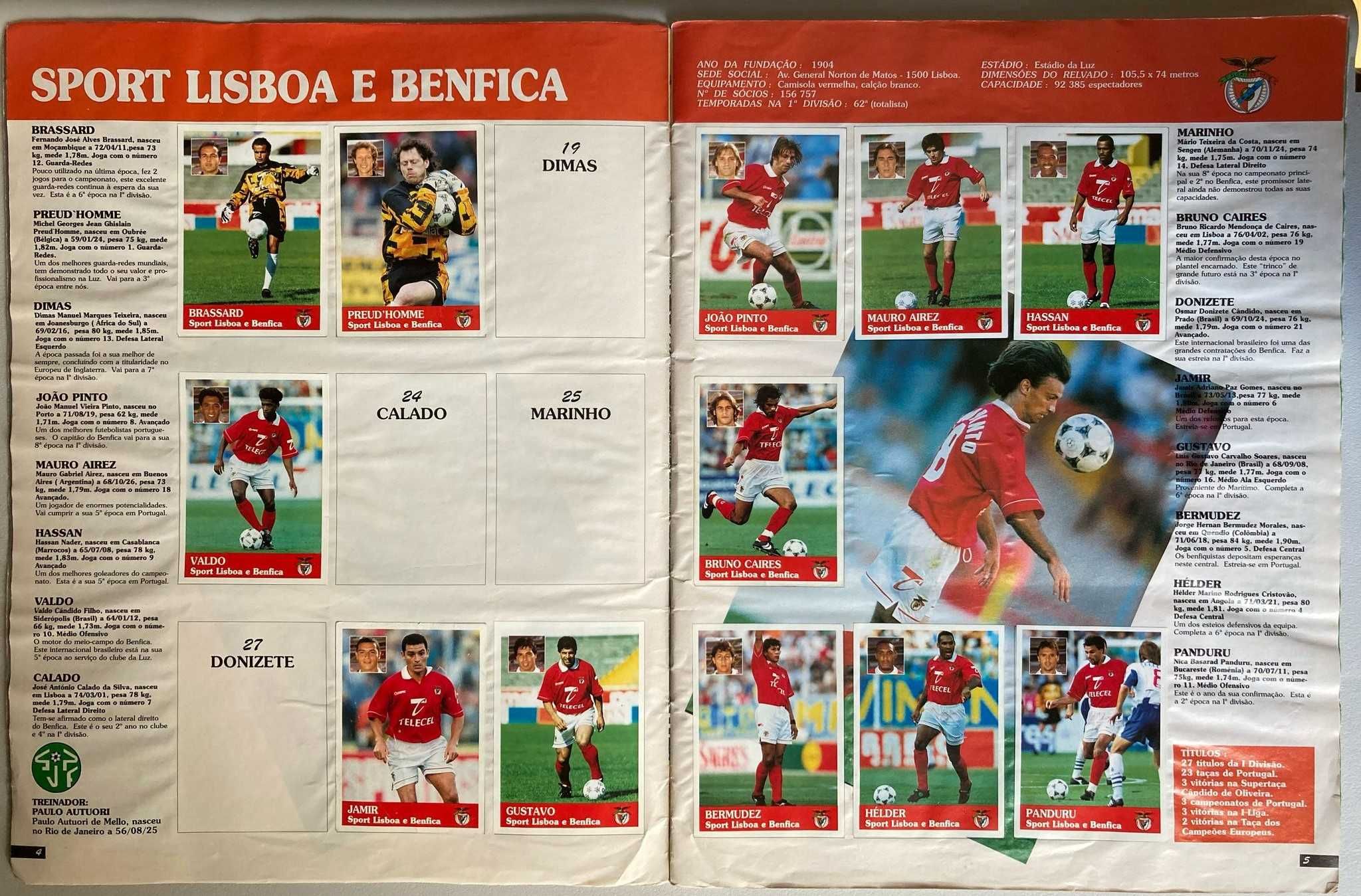 Caderneta de Cromos Futebol 96/97