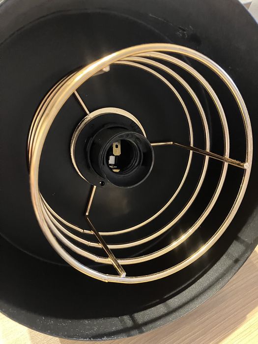 Żyrandol czarny zloto kinkiet lampa