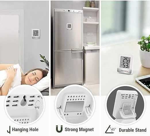ThermoPro TP49 Cyfrowy Mini Termometr Funkcją Higrometru Zestaw 2Szt.