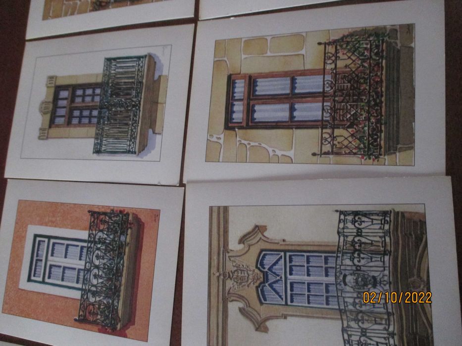 16 Postais c/ aguarelas de A. Borges - edi. da.C.M. de Carregal do Sal