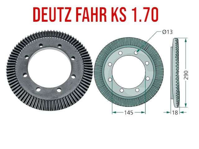DEUTZ FAHR KS-1.70 Rolka Jezdna , Krzywka różne części nowe Zgrabiarka
