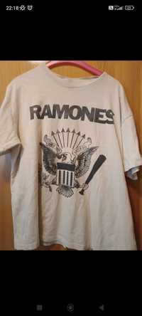 Bawelniana koszulka h&m zespolu ramones m