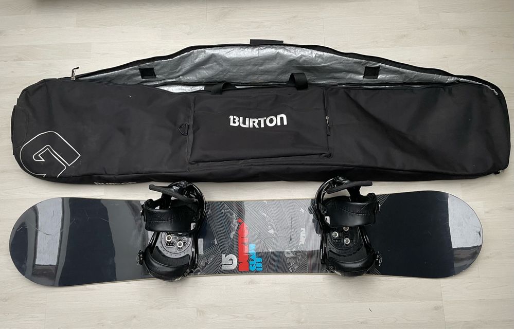 Burton deska snowboardowa wiązania Burton pokrowiec Burton zestaw